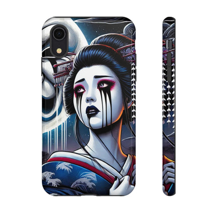 Geisha’s Black Ink Tears Phone Cases