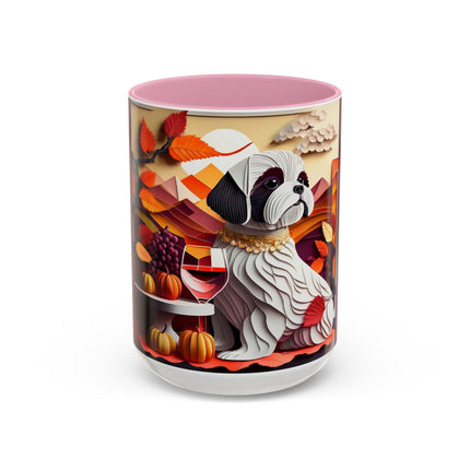 Shih Tzu at an Autumn Colorful Mugs (11oz, 15oz)
