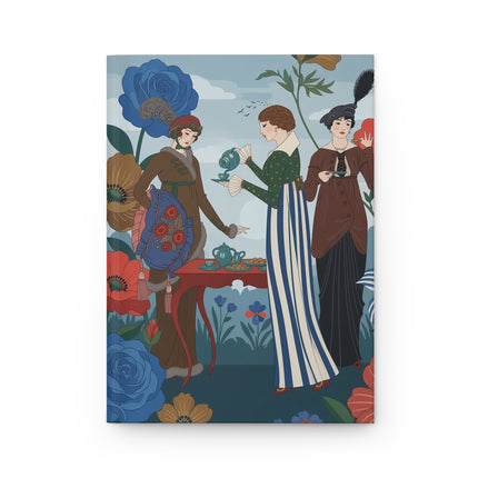 🫖🌹 The Garden Tea Society Hardcover Journal – Art Deco Fashion Illustration