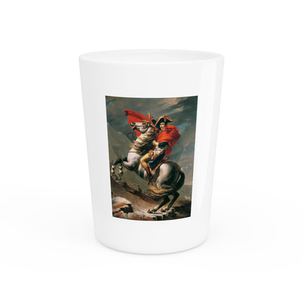 Napoleon Crossing the Alps by Jacques-Louis David Ceramic Shot Glass