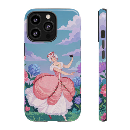 🎭🌸 The Lady Of The Secret Masquerade Phone Case – Art Deco Garden Fantasy