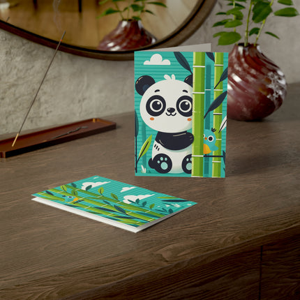 🐼🎋 The Little Panda In The Bamboo Greeting Card – Whimsical Animal Adventure
