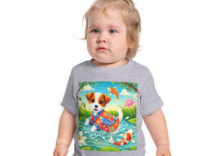 Koi Pond Puppy Baby Short Sleeve T-Shirt