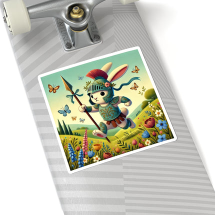Rabbit Gladiator Kiss-Cut Stickers (4 Sizes)