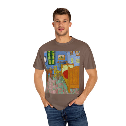 The Bedroom by Vincent van Gogh Unisex Garment-Dyed T-shirt