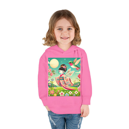 Geisha Fairy and the Hummingbird Blossom Toddler Pullover Fleece Hoodie