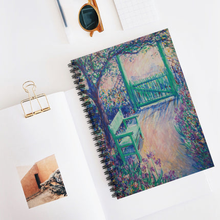 The Artist’s Garden by Theodore Earl Butler Spiral Notebook - Ruled Line