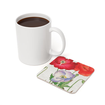 Poppies by Tanigami Kônan Coaster – Bold Blooms & Japanese Woodblock Elegance