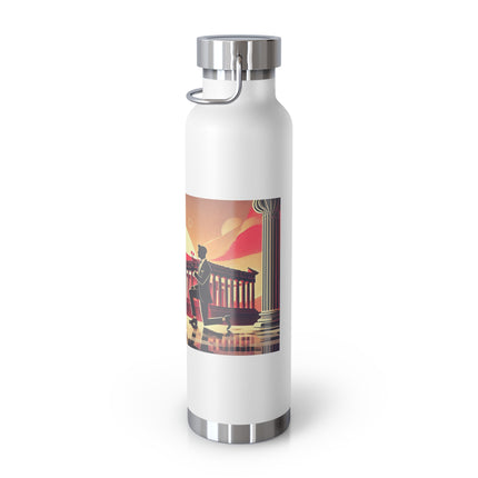 Art Deco Valentine's Romance Copper Vacuum Insulated Bottle, 22oz