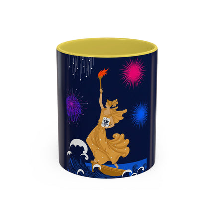 Liberty's Triumph Colorful Mugs – Art Deco Glory & Triumphant Spirit