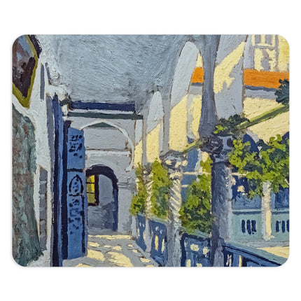 Gallery of a Moroccan Riad by George Gaudion Mouse Pad, Round and Rectangle