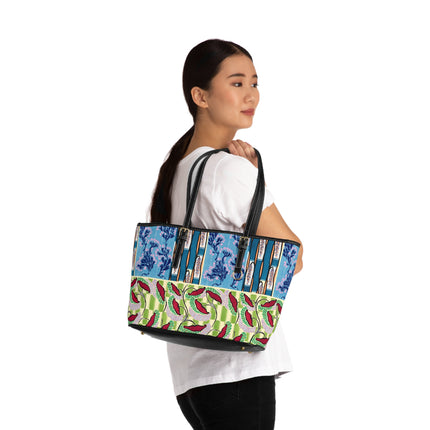 Floral Pattern by Emile-Alain Séguy PU Leather Shoulder Bag
