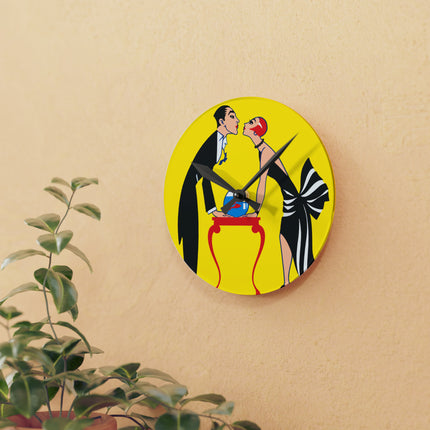 A Moment of Elegance Acrylic Wall Clock, Round and Square