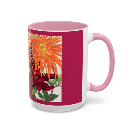 Dahlia Flower by Tanigami Kônan Colorful Mugs (11oz, 15oz)