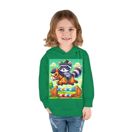 Raccoon Rider Toddler Pullover Fleece Hoodie