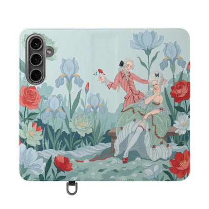 🌹💌 The Secret Rose Garden Courtship Flip Case – Art Deco Floral Romance