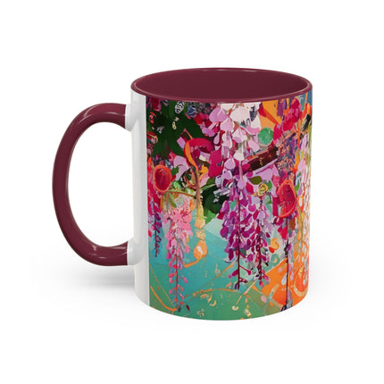 Golden Wisteria Elegance Colorful Mugs (11oz, 15oz)