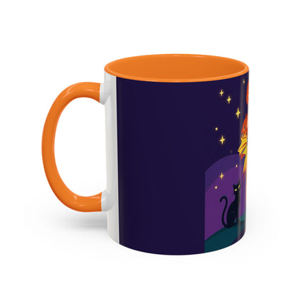 🎃🕯️ Moonlit Pumpkin Masquerade Colorful Mug – Whimsical Halloween Charm