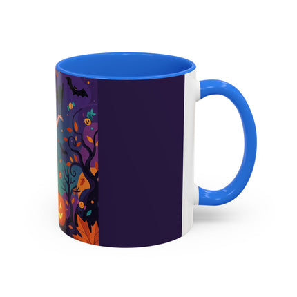 🐈‍⬛🎃 The Midnight Black Cat Masquerade Colorful Mug – Whimsical Halloween Elegance