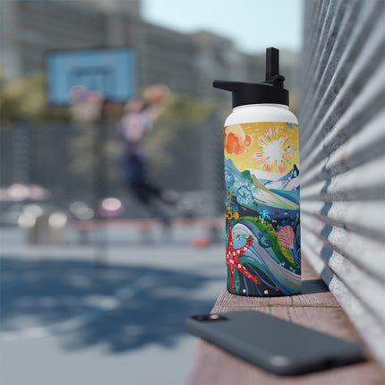 Nautical Patterns Stainless Steel Water Bottle
