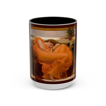 Flaming June by Frederic Leighton Colorful Mugs (11oz, 15oz)