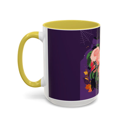 🌹🎃 The Lady Of The Haunted Rose Garden Colorful Mug – Romantic Halloween Charm