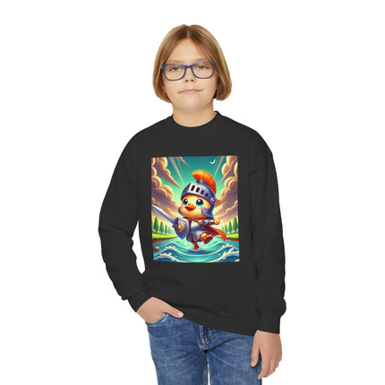 Valiant Duck Youth Crewneck Sweatshirt – Courage, Adventure & Heroic Fun