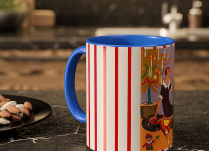 Art Deco Christmas Colorful Mugs (11oz, 15oz)