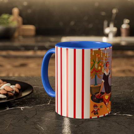 Art Deco Christmas Colorful Mugs (11oz, 15oz)