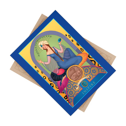 December & Tanzanite Ceramic Tile — Gem Series by Sofia Chiostri