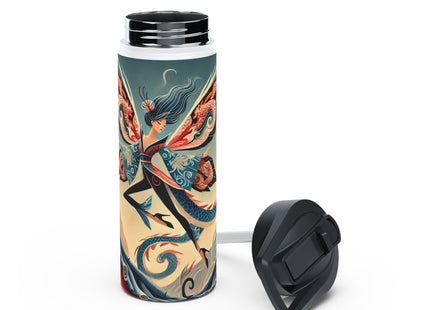 Dragon Fairy of the Temple Stainless Steel Water Bottle, Standard Lid