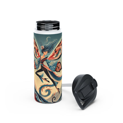 Dragon Fairy of the Temple Stainless Steel Water Bottle, Standard Lid