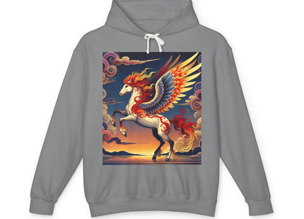 Flame-Winged Horse at Sunset Hoodie