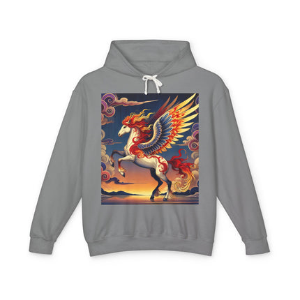 Flame-Winged Horse at Sunset Hoodie
