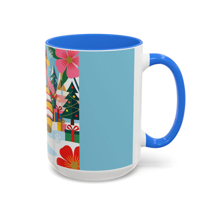 🌼🎄 The Christmas Blossom Belle Colorful Mug – Colorful Art Deco Holiday Fantasy