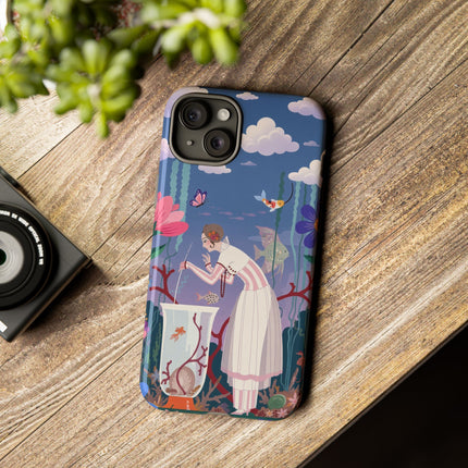 🐠🌸 The Enchanted Aquarium Garden Phone Case – Art Deco Underwater Fantasy