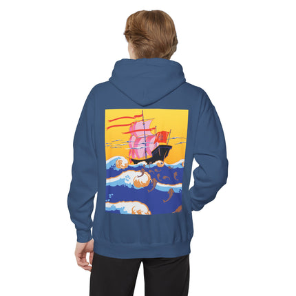 Golden Seas and Whimsical Dreams Unisex Garment-Dyed Hoodie