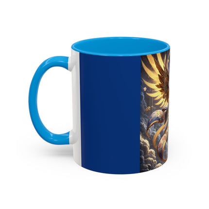 Valkyrie Descending Through Storm Colorful Mugs (11oz, 15oz)