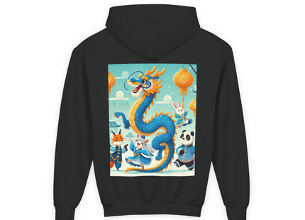 Blue & Gold Dragon Festival Parade Youth Heavy Blend Hooded Sweatshirt