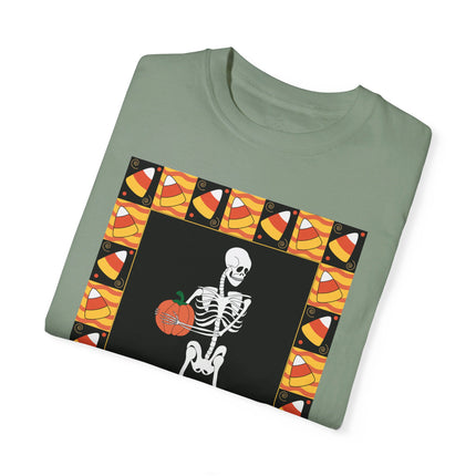 Candy Corn Skeleton Unisex Garment-Dyed T-shirt