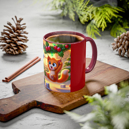 Naughty or Nice Kitten Christmas Colorful Mugs (11oz, 15oz)