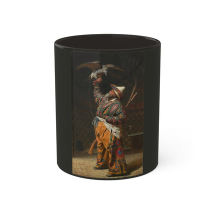 A Rich Kirghiz Huntsman with a Falcon by Vasily Vereshchagin Colorful Mugs, 11oz