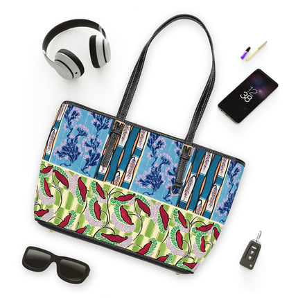 Floral Pattern by Emile-Alain Séguy PU Leather Shoulder Bag