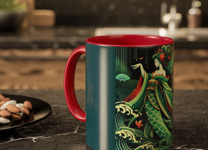Mermaid Queen Rising from the Deep Colorful Mugs (11oz, 15oz)
