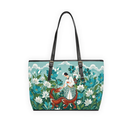 🐉🌿 The Dragon Keeper Shoulder Bag – Art Deco Floral Fantasy