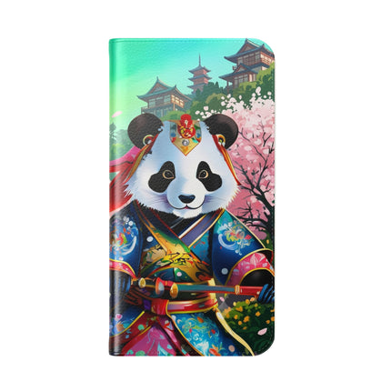 🦊⚔️ Cyberpunk Panda Samurai Flip Case – Futuristic Honor & Kitsune Spirit