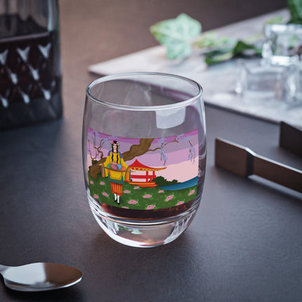 Elegance and Blooms Whiskey Glass