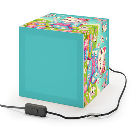 Springtime Kitten’s Easter Joy Light Cube Lamp