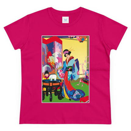 A Timeless Journey by Umberto Brunelleschi Women's Midweight Cotton Tee