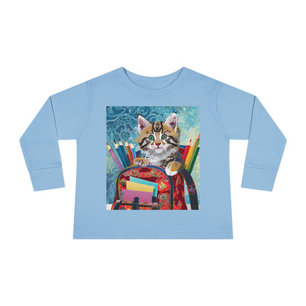 Whiskered Wanderings Toddler Long Sleeve Tee